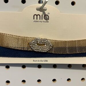 MIA Gold Necklace with Silver Accent